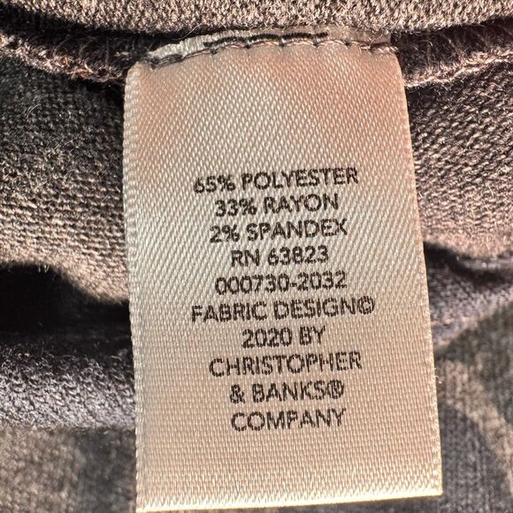 Christopher & Banks Top Womens L Cool Color Stretch Fall Knit Tunic Scoop Neck - Picture 5 of 10